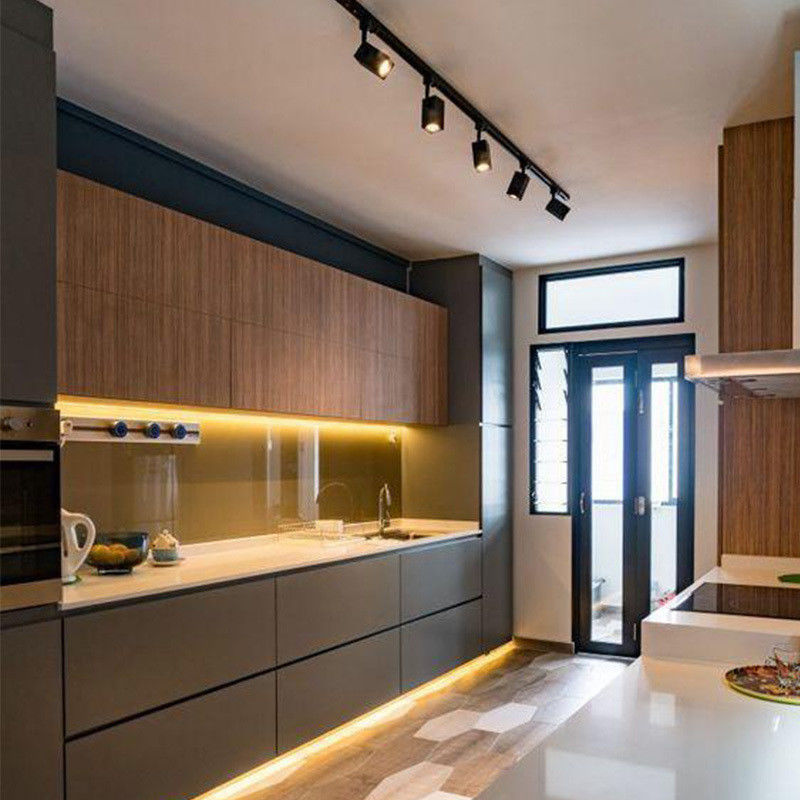 Gepersonaliseerde grootte Moderne matte ontwerpen Klassieke keukenkasten voor moderne ontwerpstijl