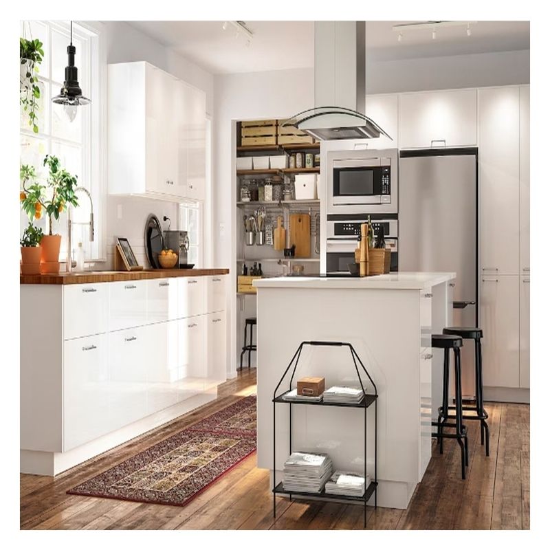 Gemakkelijk schoonmaken Functionaliteit Aangepaste kleur Moderne keukenkasten voor appartement