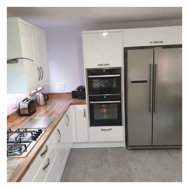 Massive Maple Wood Modern White Shaker Keukenkastjes in Custom Simple Design Flat Pack