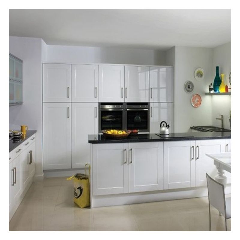 Massive Maple Wood Modern White Shaker Keukenkastjes in Custom Simple Design Flat Pack