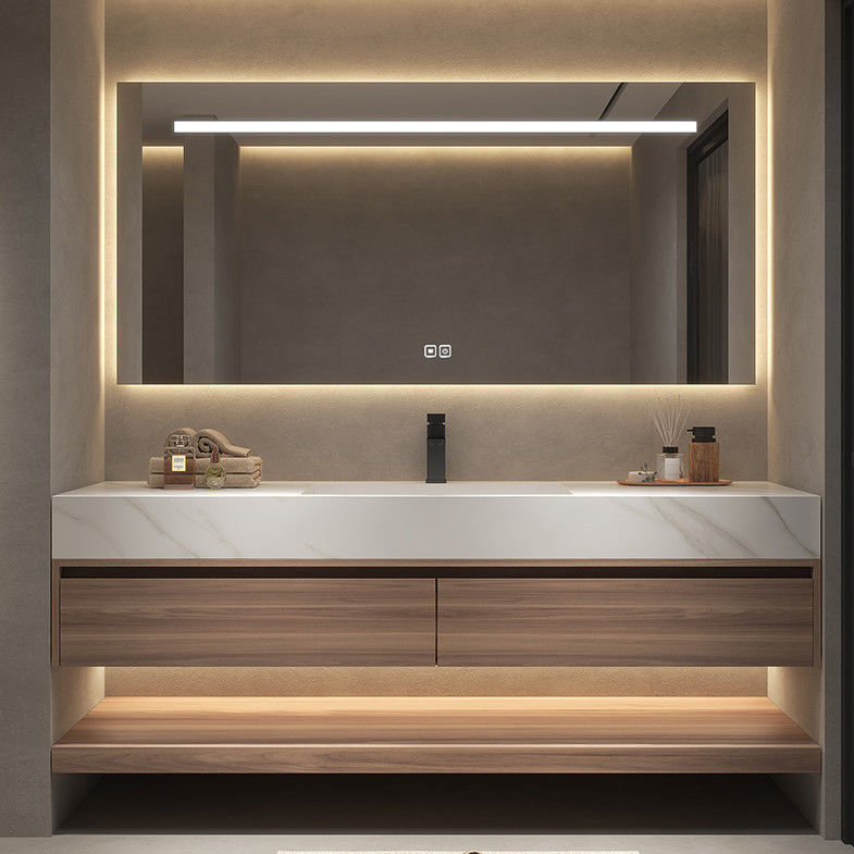 Quartz Stone Countertop Moderne wand gemonteerde dubbele gootsteen