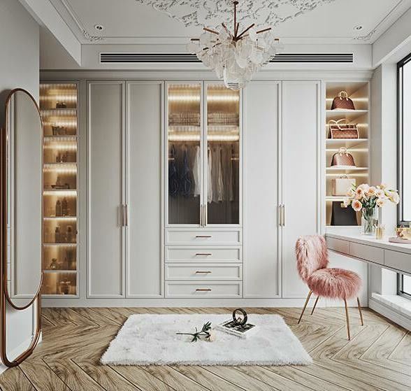 European Laminate Wardrobe Design Closet Duurzaam veilig en aanpasbaar voor villa opslag
