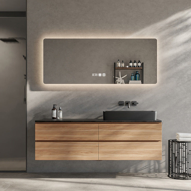 Moderne CAD / 3D design wand gemonteerd dubbel wastafel badkamer ijdelheid voor de Amerikaanse stijl