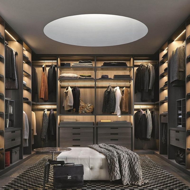Contemporary European Style Walk-in Houten slaapkamer kast kast voor maat