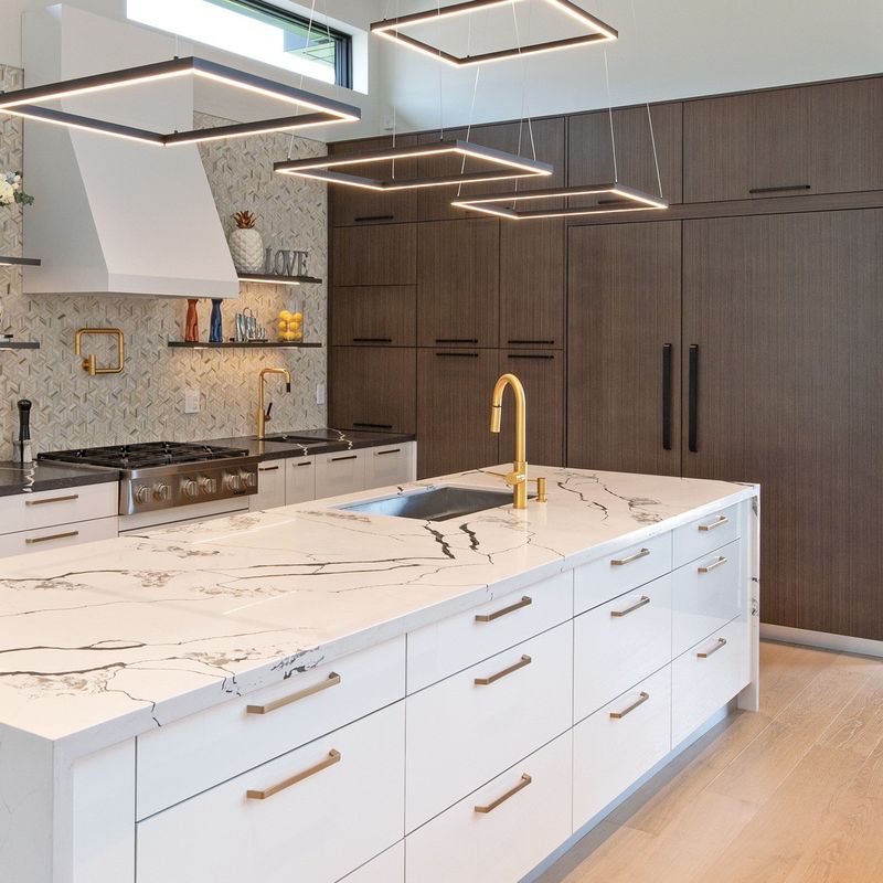 Keukenkasten Design Modulair Massivhout Mdf Vernis Lak Afwerking Walnoot Hout Kleur