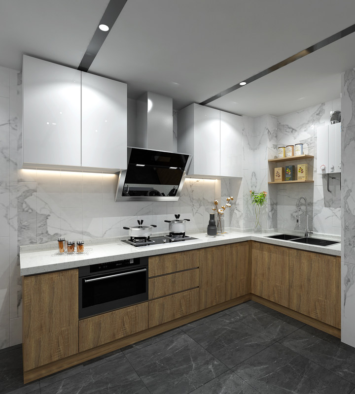 Volledige keukenkasten met waterdicht vuurdicht voordeel en aanpassing