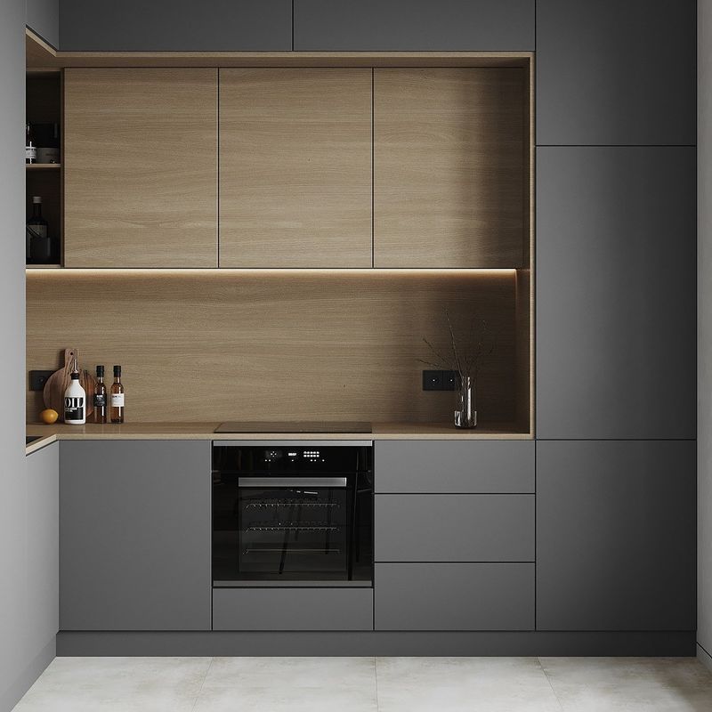 Melamine hoek van het bord draait uit kleine zwarte mand kast voor modulaire keukens