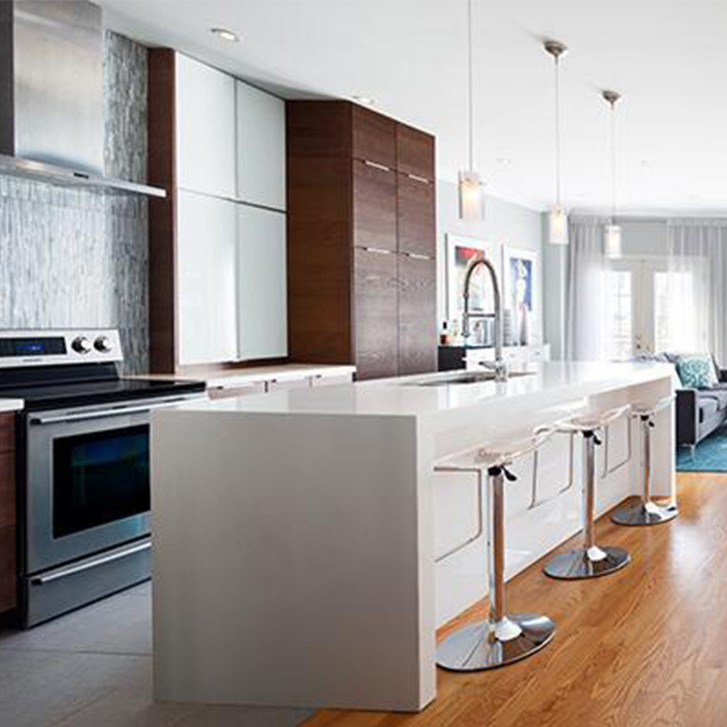 Op maat gemaakte verniskleur compleet sets keukenkasten voor de markt in modern design