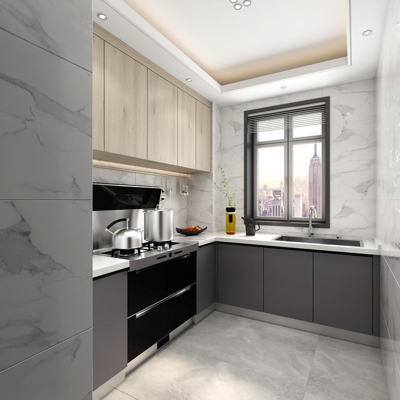 Hoogwaardig ODM/OEM Modern Design Waterdicht Wandhangkas Set voor Keukenmeubilair