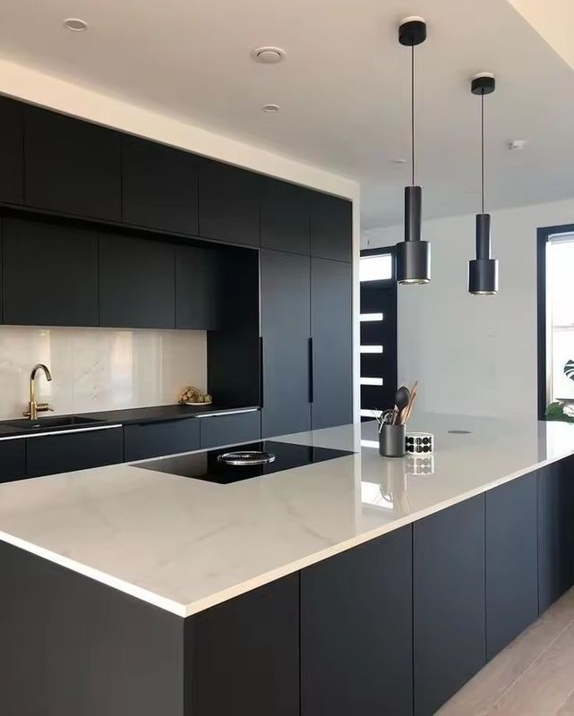 YALIG Shaker Blauwe modulaire keukenkastjes op maat Verniskleur klaar voor montage