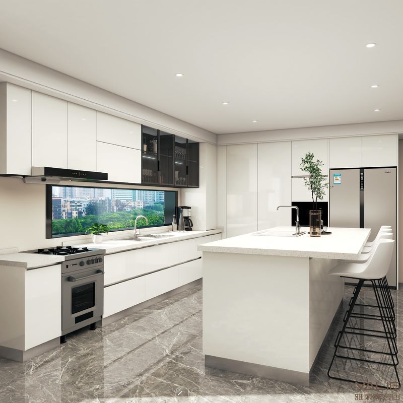 Hoogglanzend geverfd triplex carcasse vol moderne keukenkast Een must-have voor uw huis