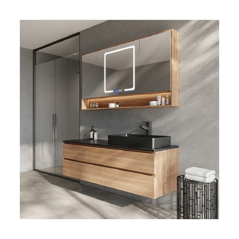 Rechthoek maat Appartement Moderne stijl Badkamer Vanity Set Aanpassing