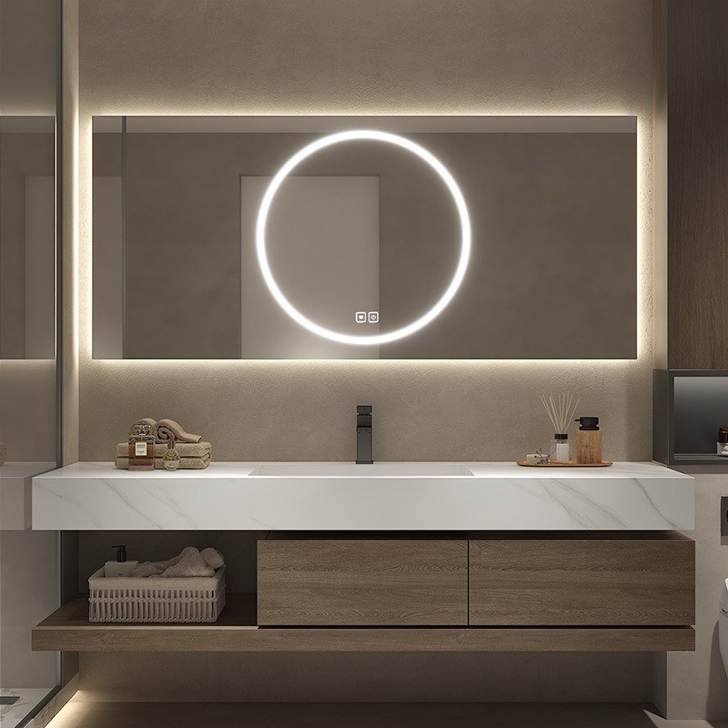 Rechthoek maat Appartement Moderne stijl Badkamer Vanity Set Aanpassing