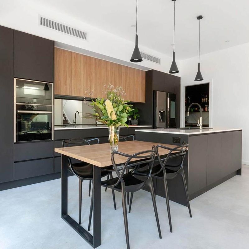 Waterdicht Vuurdicht Voordeel YALIG Straight Line Zilver 2 Pac Keuken Project met Klein Eiland