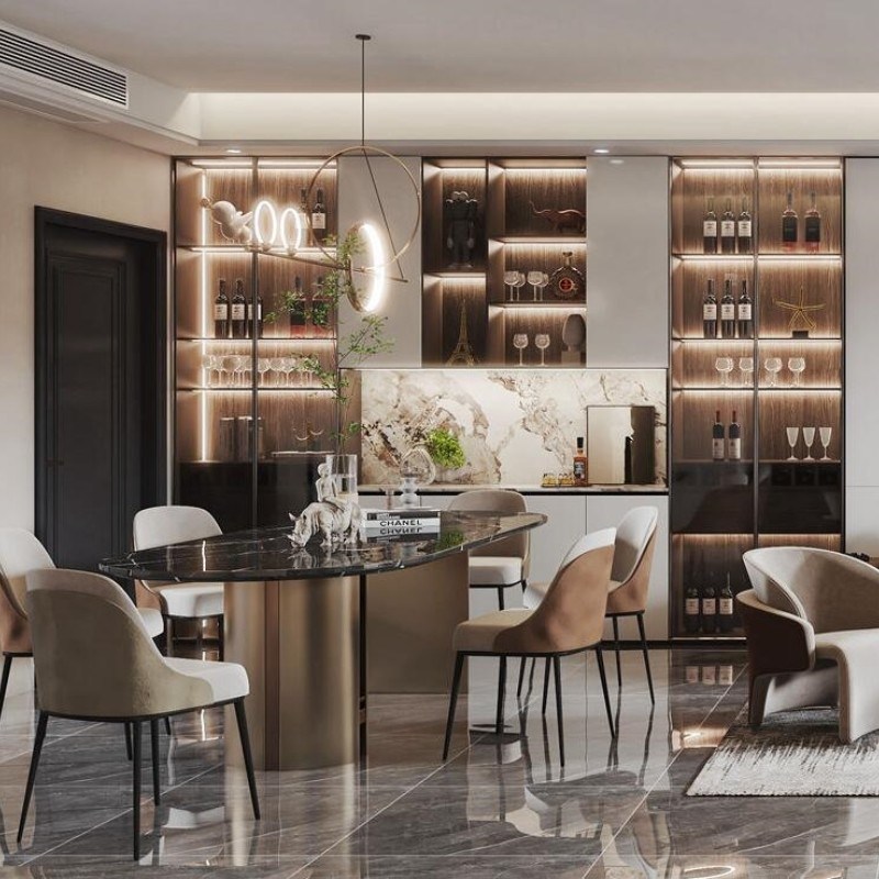 Goedkope modulaire keukenkasten met melamine en Blum hardware in Sri Lanka