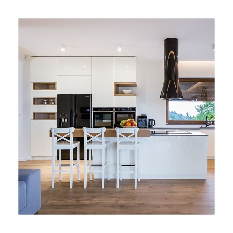 Moderne stijl Compact All-in-One Verplaatsbare Keukenkas Contemporary White Smart Design