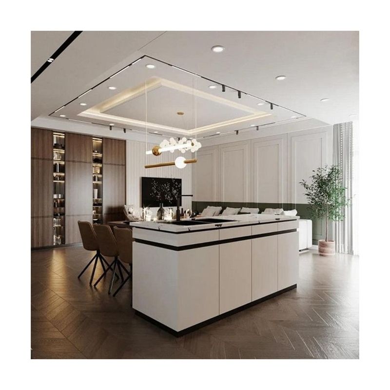 Moderne stijl Compact All-in-One Verplaatsbare Keukenkas Contemporary White Smart Design