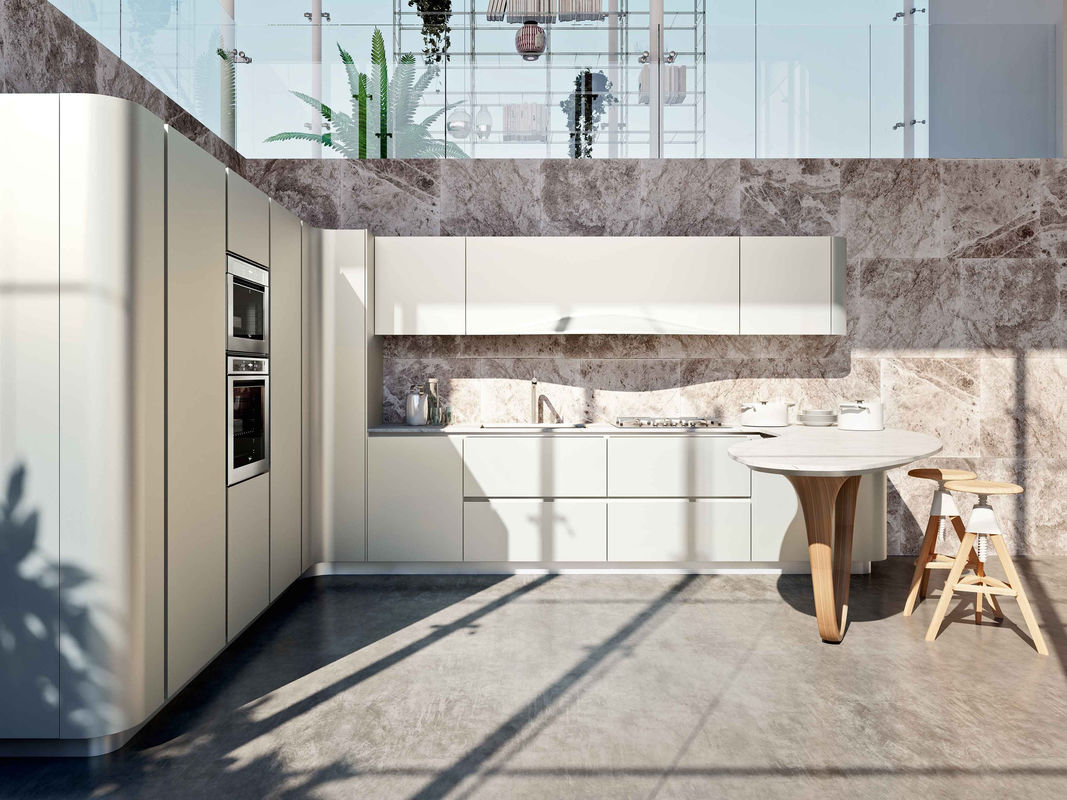 Blauwe bar hoogglanzende acryl 3D vezel keukenkasten zeer ODM / OEM voor moderne stijl