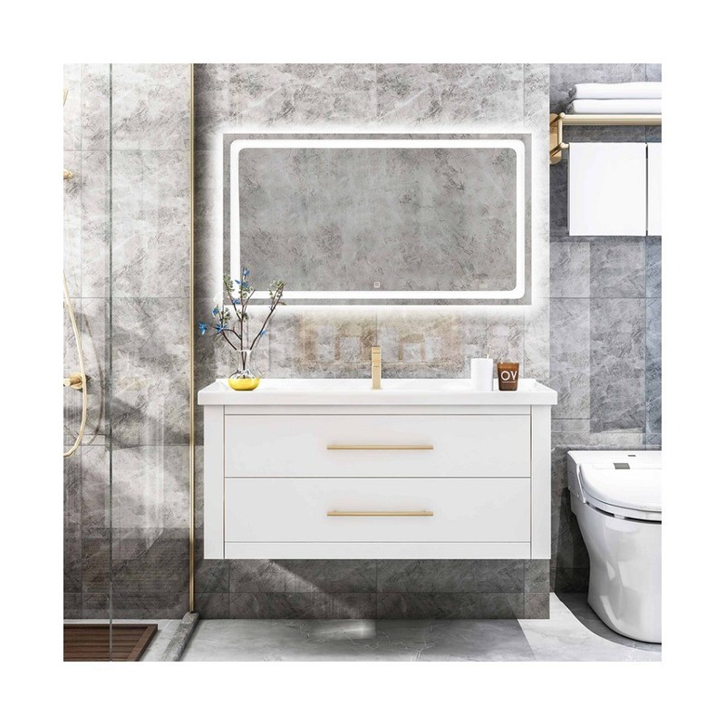 High End Modern Design Badkamer Vanity Set met Wandmontage en PVC/Laque afwerking