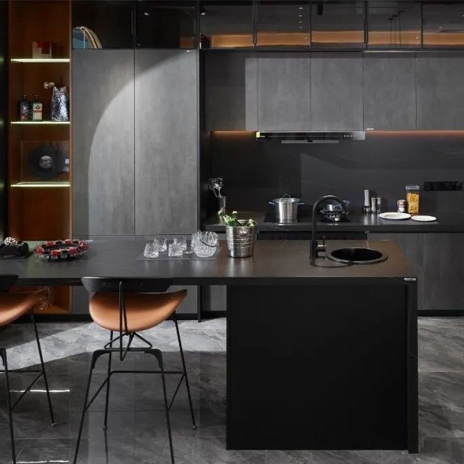 YALIG Houten keukenkasten met waterdicht vuurdicht voordeel en Blum hardware
