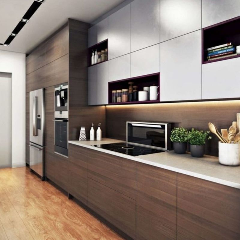 YALIG Houten keukenkasten met waterdicht vuurdicht voordeel en Blum hardware