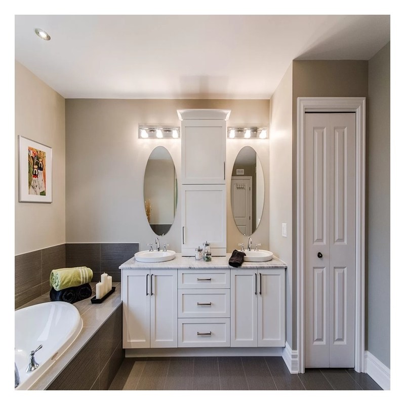 End Shaker Design Witte lak Badkamer Vanity Inclusief Bassin voor Modern Style Appartement