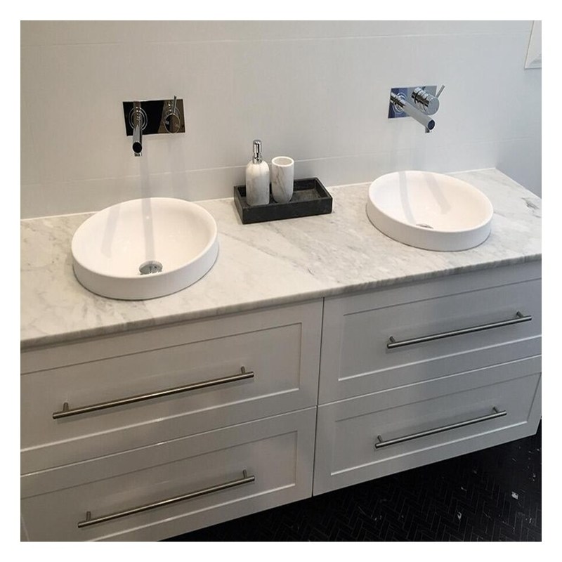 End Shaker Design Witte lak Badkamer Vanity Inclusief Bassin voor Modern Style Appartement