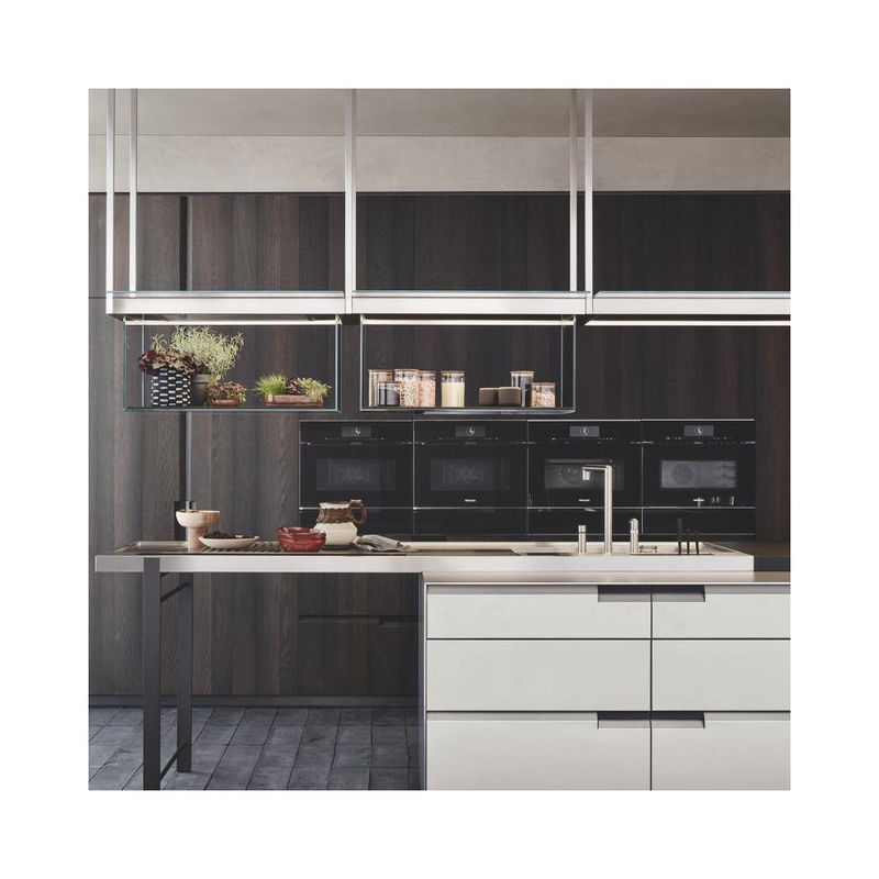 Gepersonaliseerde veneer kleur Modern Smart Hout Glanse Waterdicht Branddicht Keuken Pantry Kas