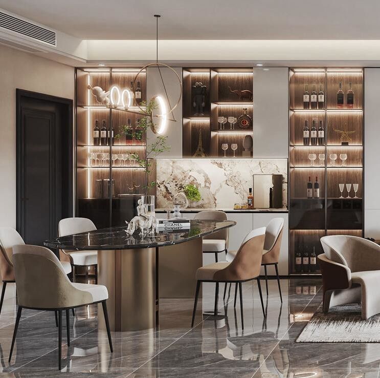 Gepersonaliseerde veneer kleur Modern Smart Hout Glanse Waterdicht Branddicht Keuken Pantry Kas