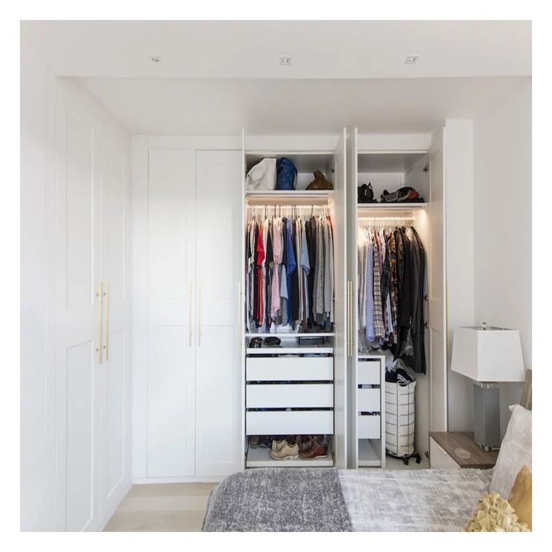 Postverpakking N Moderne minimalistische kledingkast voor slaapkamermeubelen in appartement