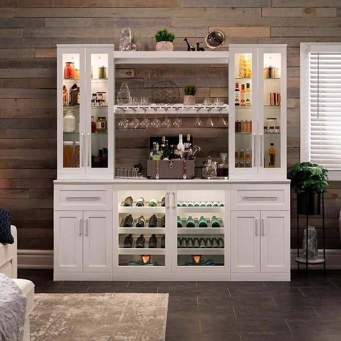 MR HDF Euro-stijl Custom Home Meubels Luxe Wine Bar Counter High End Modern Home Bar Rack Wijn