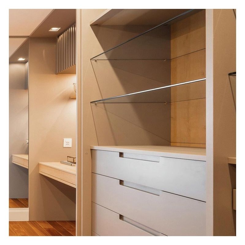 Contemporary Design Zwart glazen deurpaneel Solid Hout Slaapkamer Garderobe voor Appartement