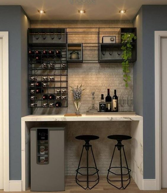 MR HDF Euro-stijl Custom Home Meubels Luxe Wine Bar Counter High End Modern Home Bar Rack Wijn