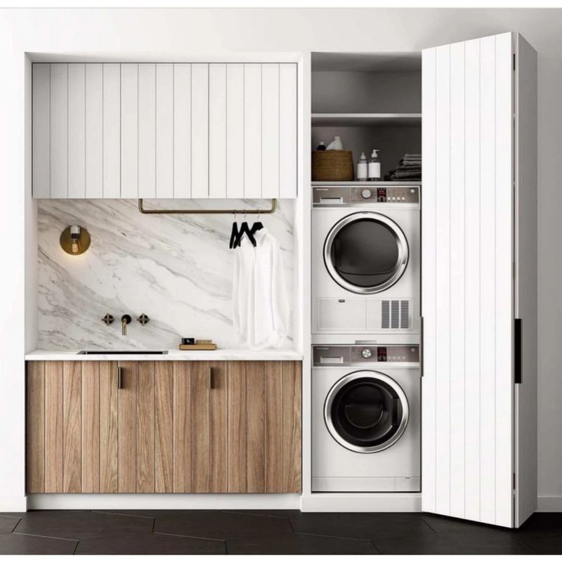 Moderne stijl High End roestvrijstalen waskast met triplex deurmateriaal