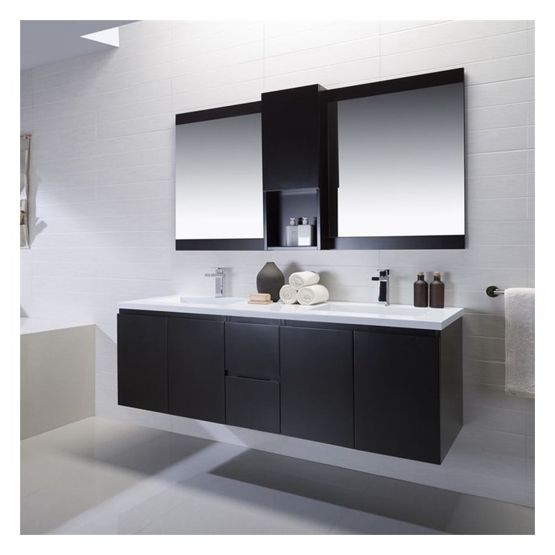 Kunstmatige kwarts bovenwand gemonteerd ijdelheid in EUROPESE ontwerpstijl voor appartementenontwerp