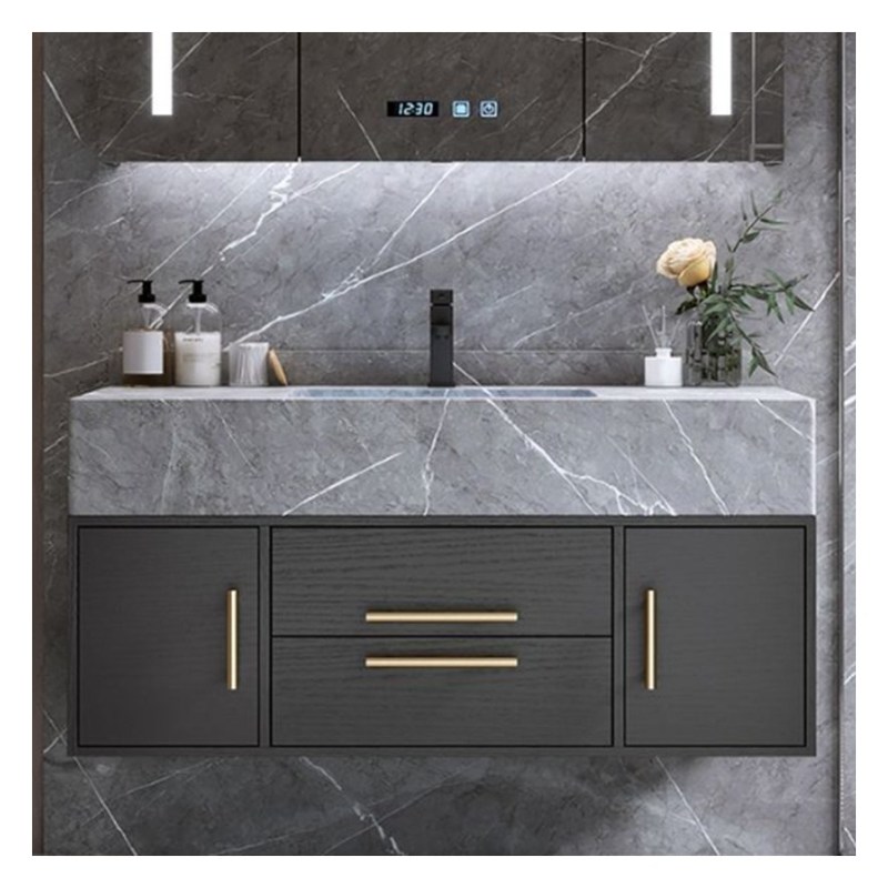 Kunstmatige kwarts bovenwand gemonteerd ijdelheid in EUROPESE ontwerpstijl voor appartementenontwerp