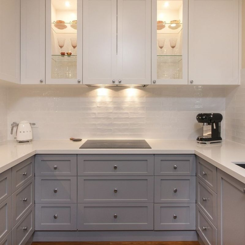 Makkelijk schoon te maken modulaire keukenkasten met een maat en een laagbouwcarcasse