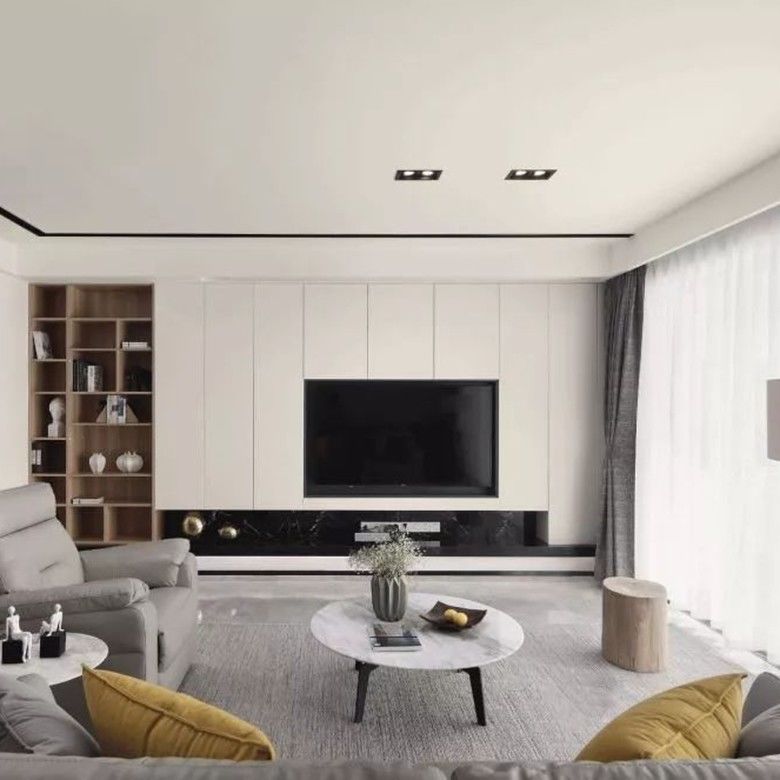 Verstelbare houten TV-stand voor luxe moderne woonkamerontwerp