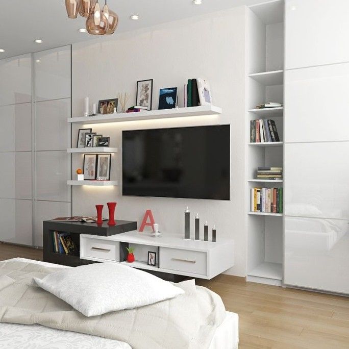 Verstelbare houten TV-stand voor luxe moderne woonkamerontwerp