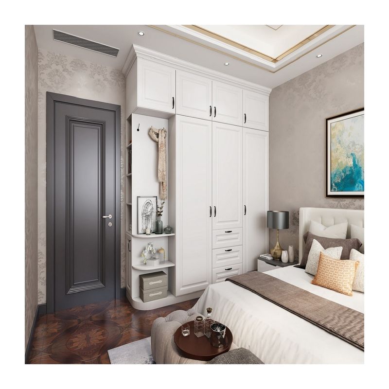 High End Houten Open Design Walk-in Kledingkast voor slaapkamer in hedendaagse stijl