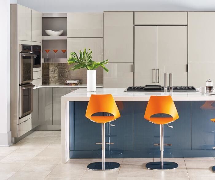 Blum Europese modulaire kast Volledig modern ontwerp met aangepaste fineer kleur en wastafel