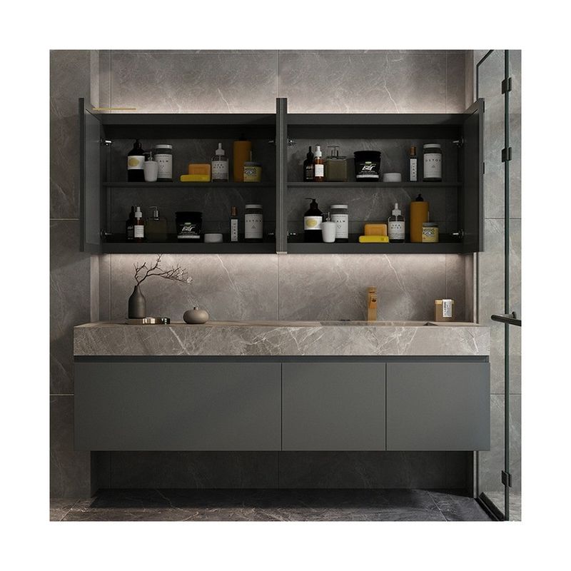 Breedte 38-46 in aangepaste kleur Moderne stijl Luxe badkamer ijdelheid kast met gootsteen