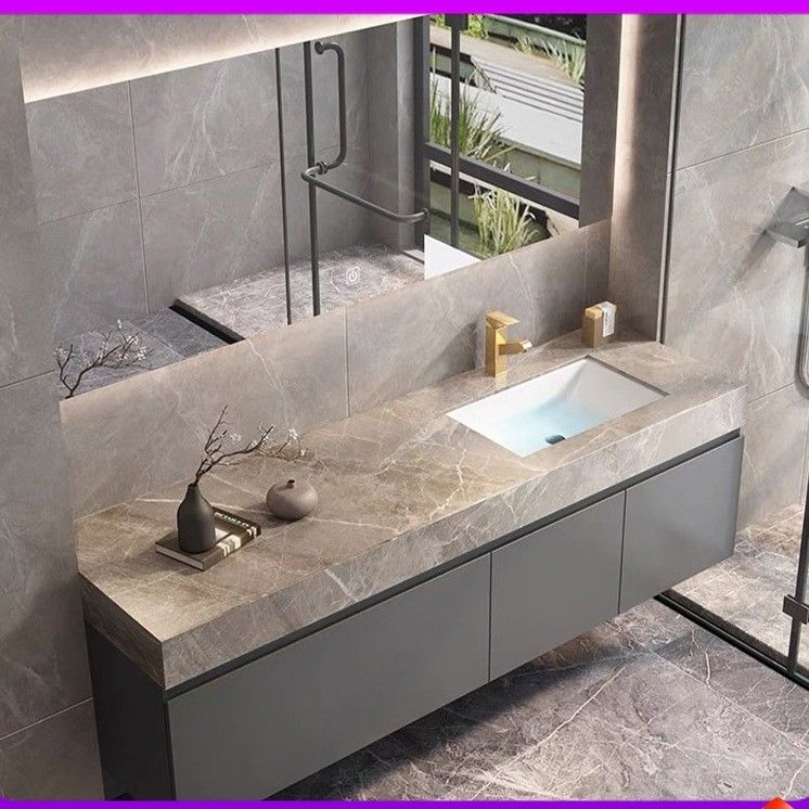 Breedte 38-46 in aangepaste kleur Moderne stijl Luxe badkamer ijdelheid kast met gootsteen
