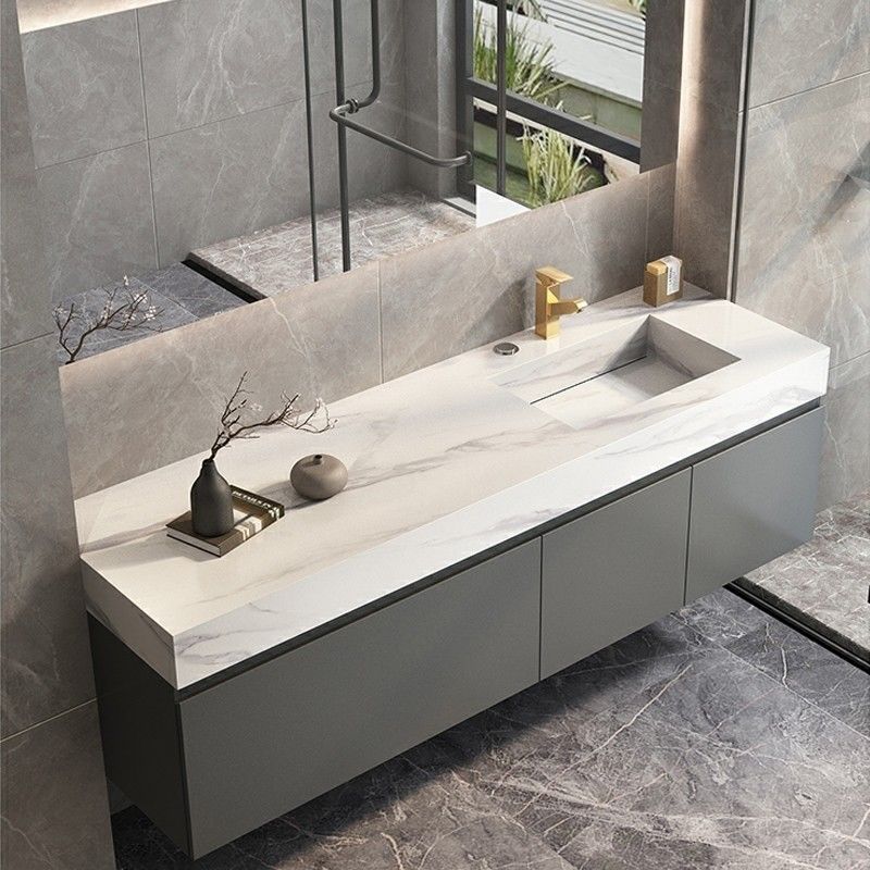 Breedte 38-46 in aangepaste kleur Moderne stijl Luxe badkamer ijdelheid kast met gootsteen