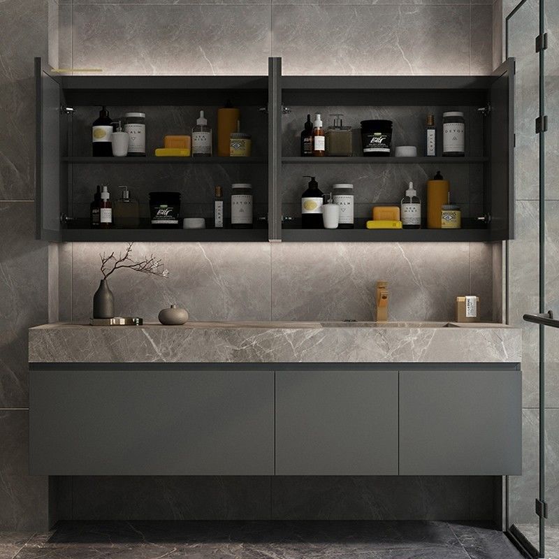 Breedte 38-46 in aangepaste kleur Moderne stijl Luxe badkamer ijdelheid kast met gootsteen