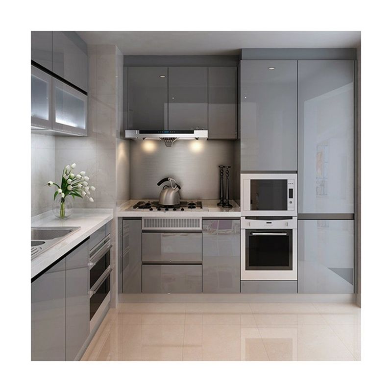 Home Moderne Flat Pack Smart Kitchen Pantry Modulaire Keukenmeubilair Kasten voor Villa