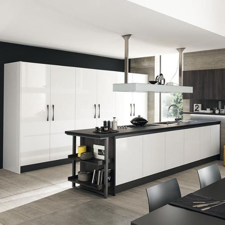 Home Moderne Flat Pack Smart Kitchen Pantry Modulaire Keukenmeubilair Kasten voor Villa