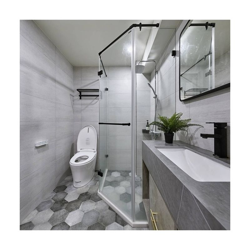 Moderne wandmontage badkamer vanity set met slimme spiegelkast breedte 38-46