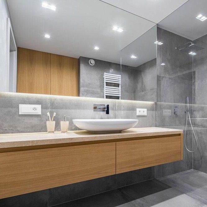 Moderne wandmontage badkamer vanity set met slimme spiegelkast breedte 38-46