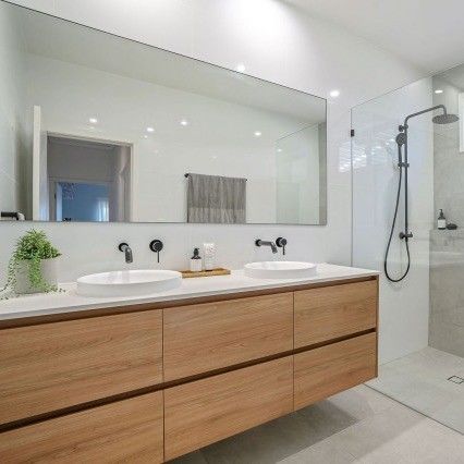 Moderne wandmontage badkamer vanity set met slimme spiegelkast breedte 38-46